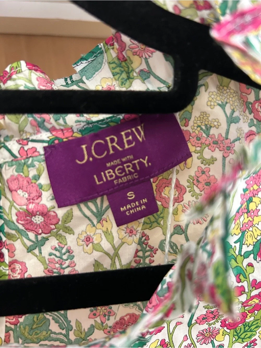 J Crew 100% Cotton Liberty Fabric Floral Sleeveless Top - size S